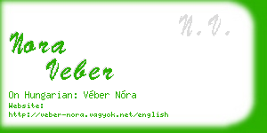 nora veber business card