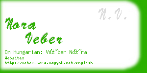 nora veber business card